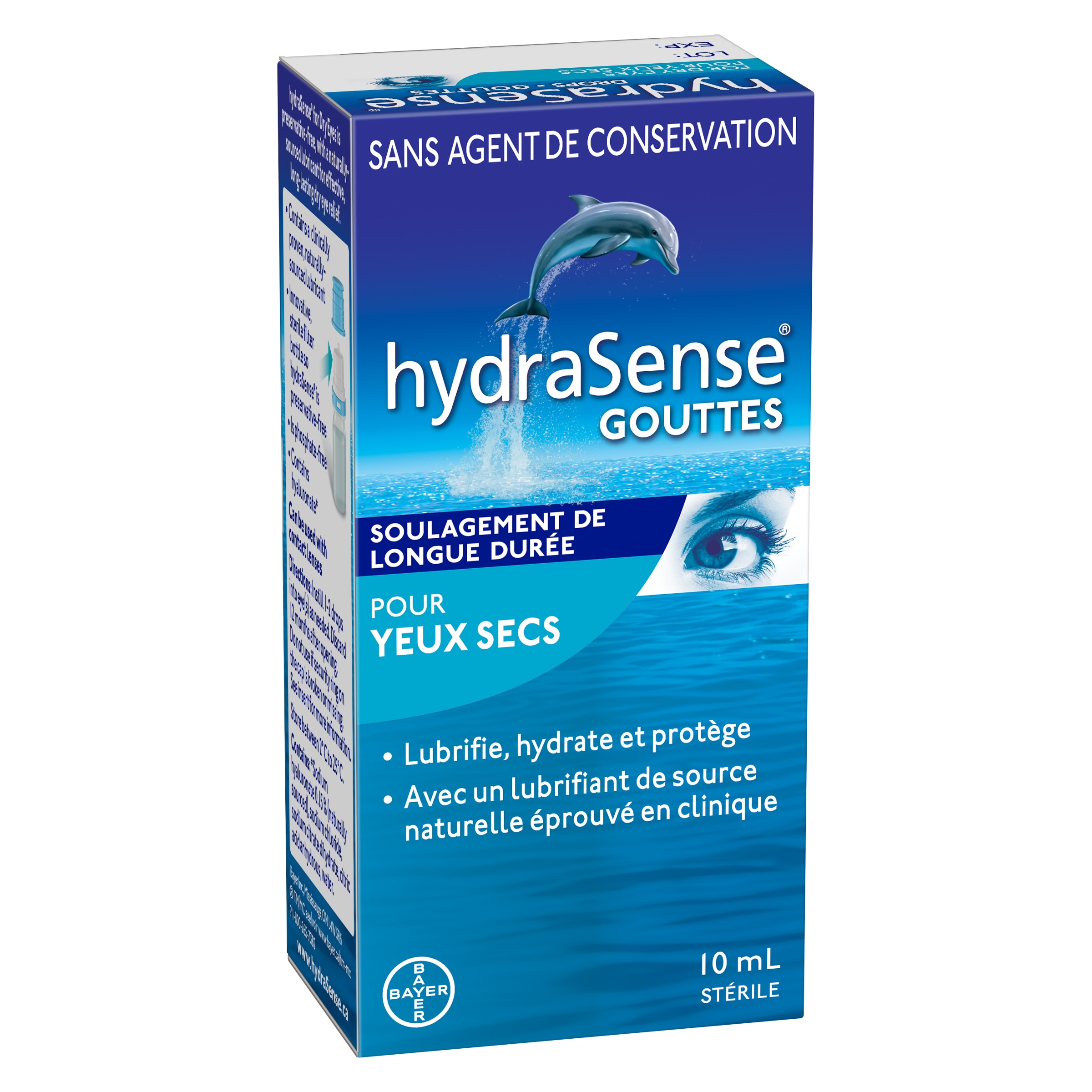 Gouttes de source naturelle pour yeux secs hydraSense® CA